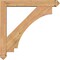 Ekena Millwork Imperial Arts and Crafts Smooth Bracket w/ Offset Brace, Western Red Cedar, 5 1/2"W x 34"D x 34"H BKT0604X34X34IMP03SWR - alternate 4